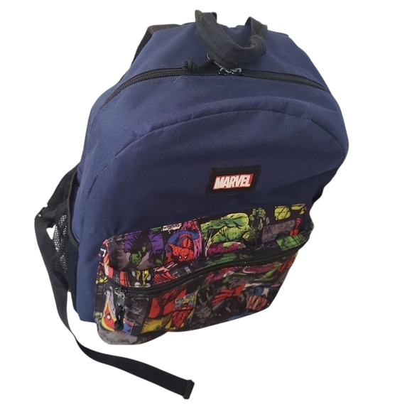 Marvel Navy Comic Print Backpack - Picture 6 of 8